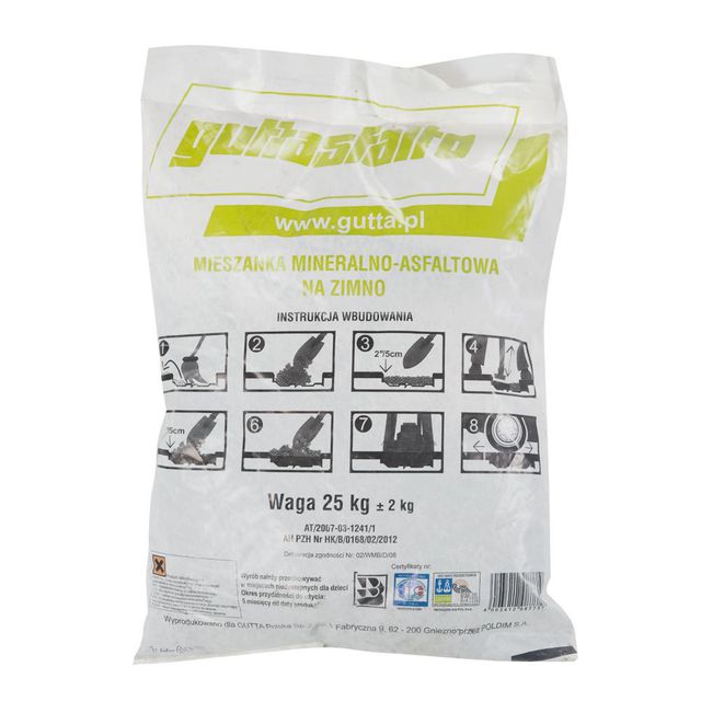 ASFALT NA ZIMNO GUTTASFALTO w worku 25 kg GNIEZNO