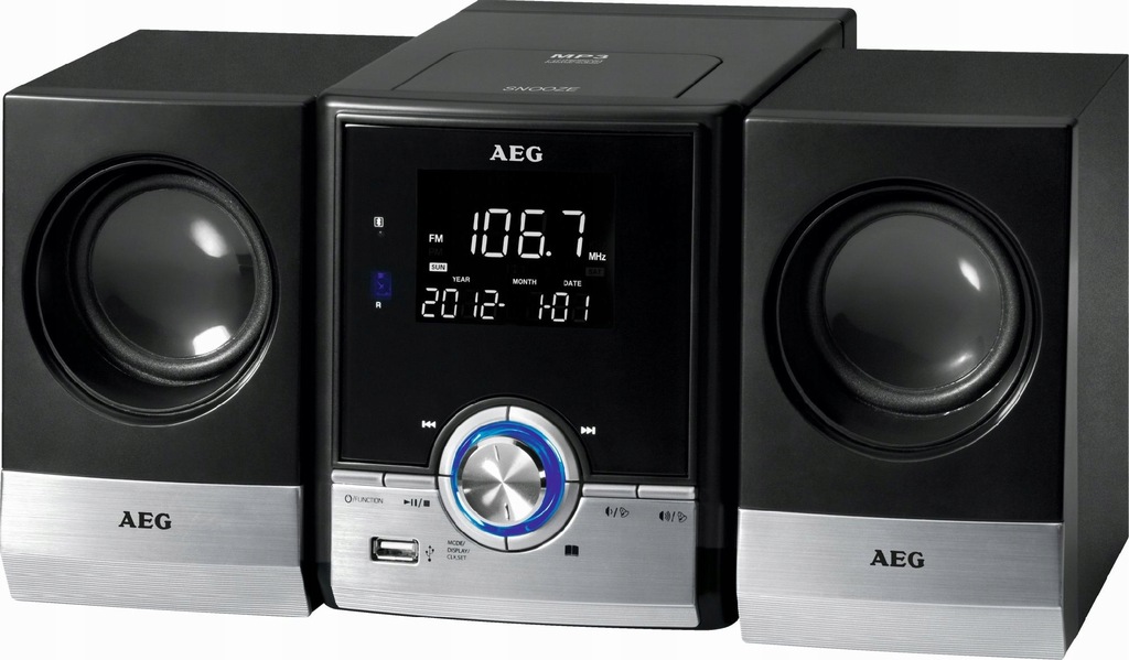 Mini wieża AEG MC 4461 głośniki bluetooth budzik