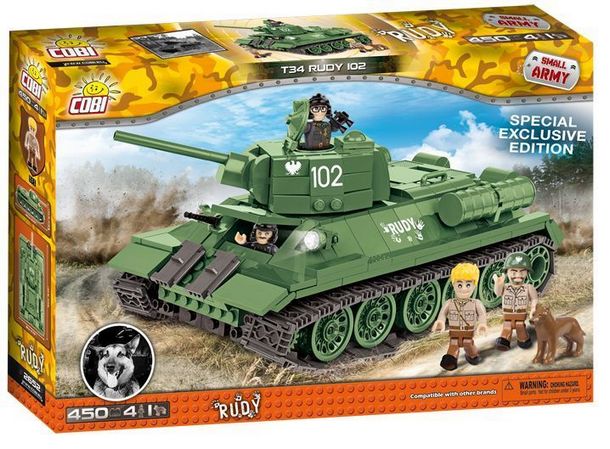 RUDY 102 CZOŁG 4 PANCERNI T-34 KLOCKI COBI 2652 FV
