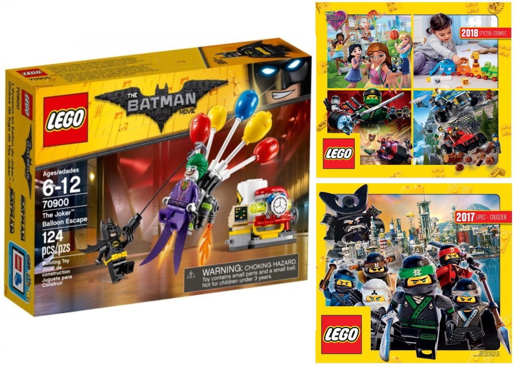 LEGO BATMAN MOVIE 70900 UCIECZKA JOKERA + 2 KATALO - 7187719463 ...