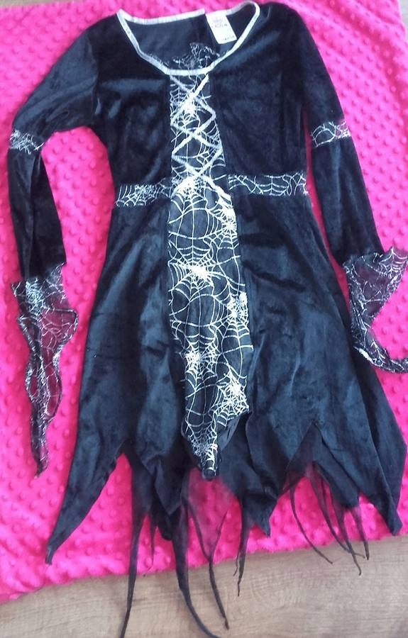 Sukienka wiedźma Halloween , przebierańce 8-11 lat