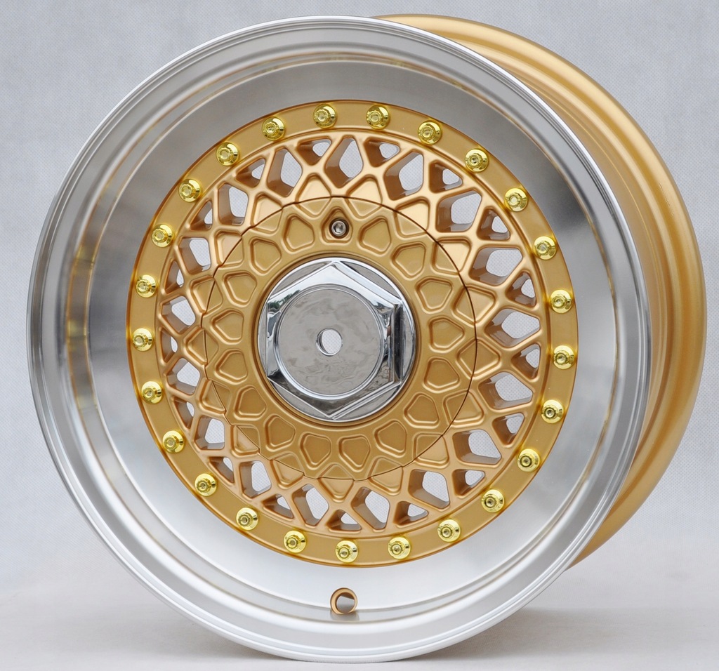 1143 NOWE FELGI 13 4x100 WZÓR BBS RS ZŁOTE