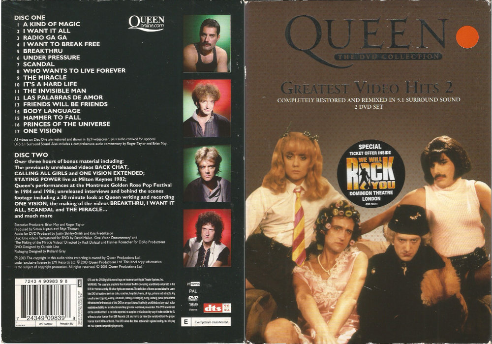 QUEEN - Greatest Video Hits 2 2DVD [EU] - 7395315276