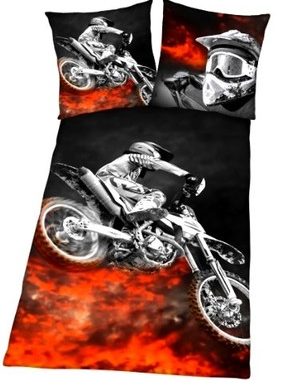MOTOR CROSS ŚCIGACZ MOTOCYKL POŚCIEL 140X200 '