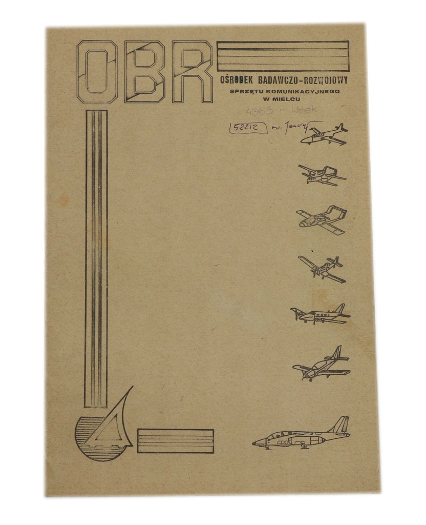 teczka papierowa OBR Sprzętu komuniacyjnego Mielec