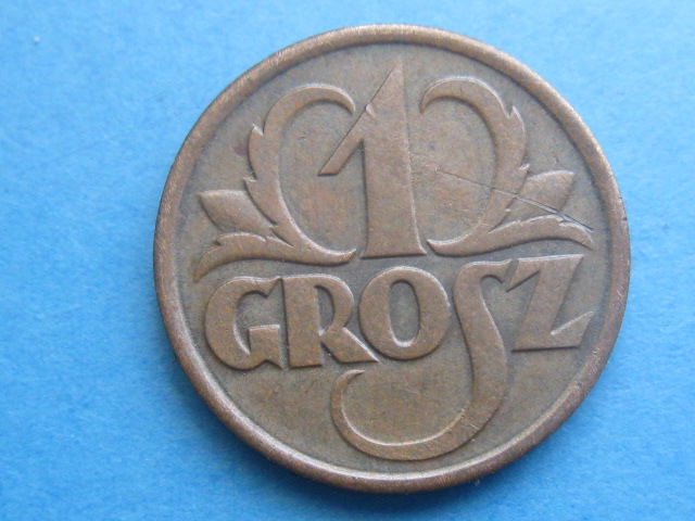 Polska Stara Moneta 1 Grosz 1928 ! Rzadsza