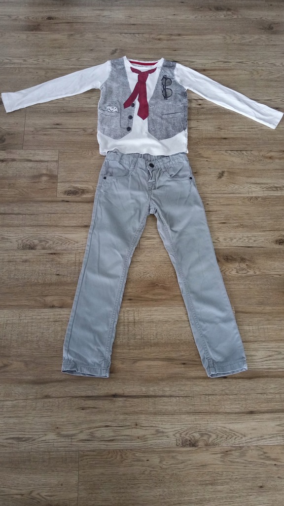 C&amp;A_Spodnie+bluzka dla chłopca r.122-128