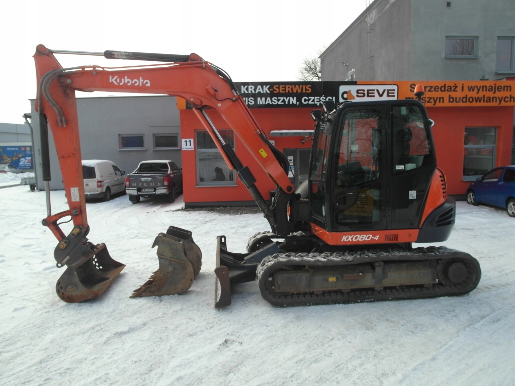 Minikoparka Kubota KX080 1600g 3 łyżki 8 ton klima