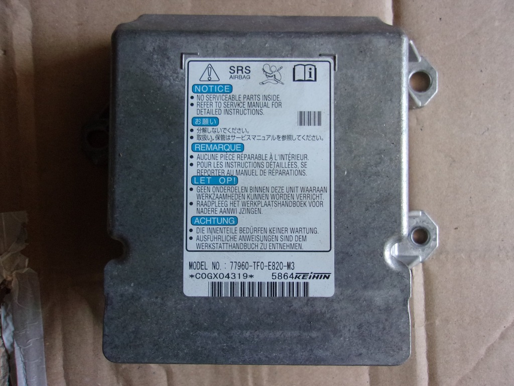 HONDA JAZZ 08-16 STEROWNIK SRS 77960-TF0-E820-M3