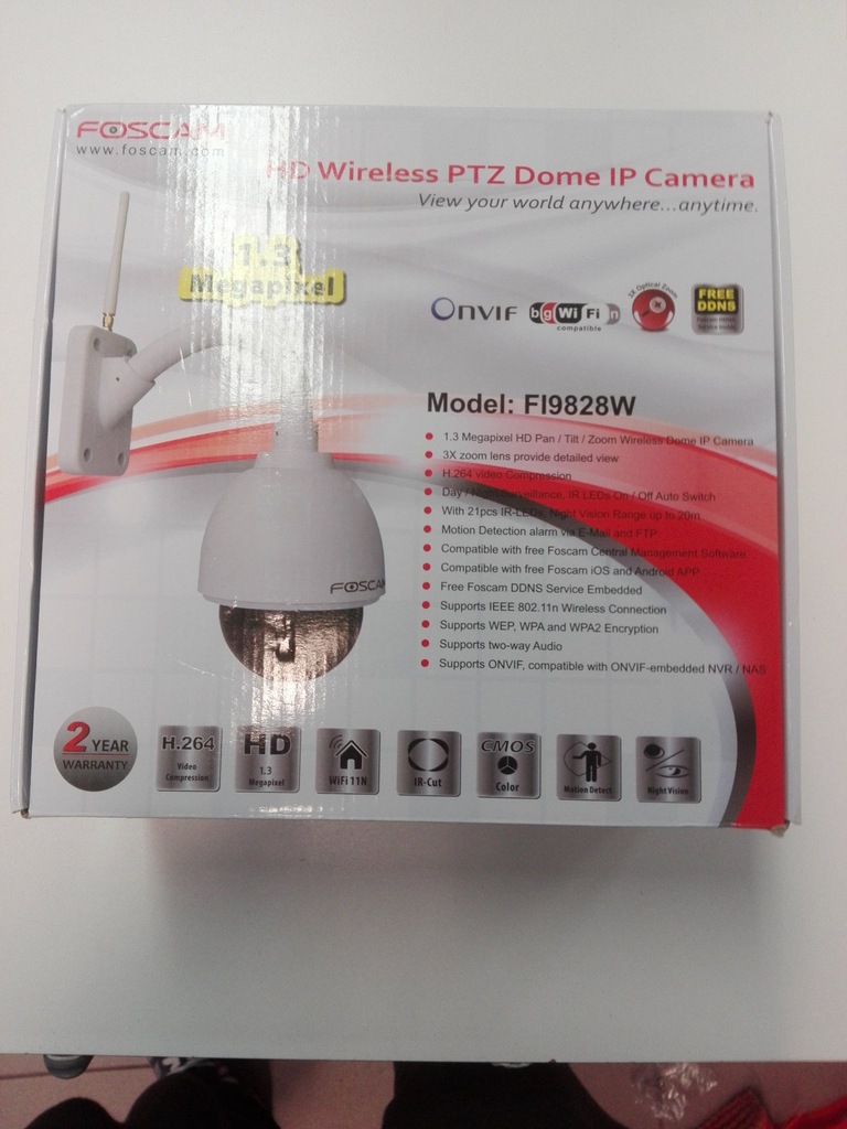 76B47 Kamera IP Foscam FI9828P WiFi Pan/Tilt/Zoom