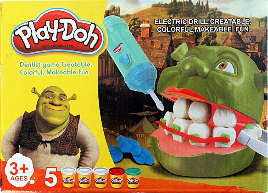 PLAY-DOH ZESTAW DENTYSTA + 5 tub ciastoliny