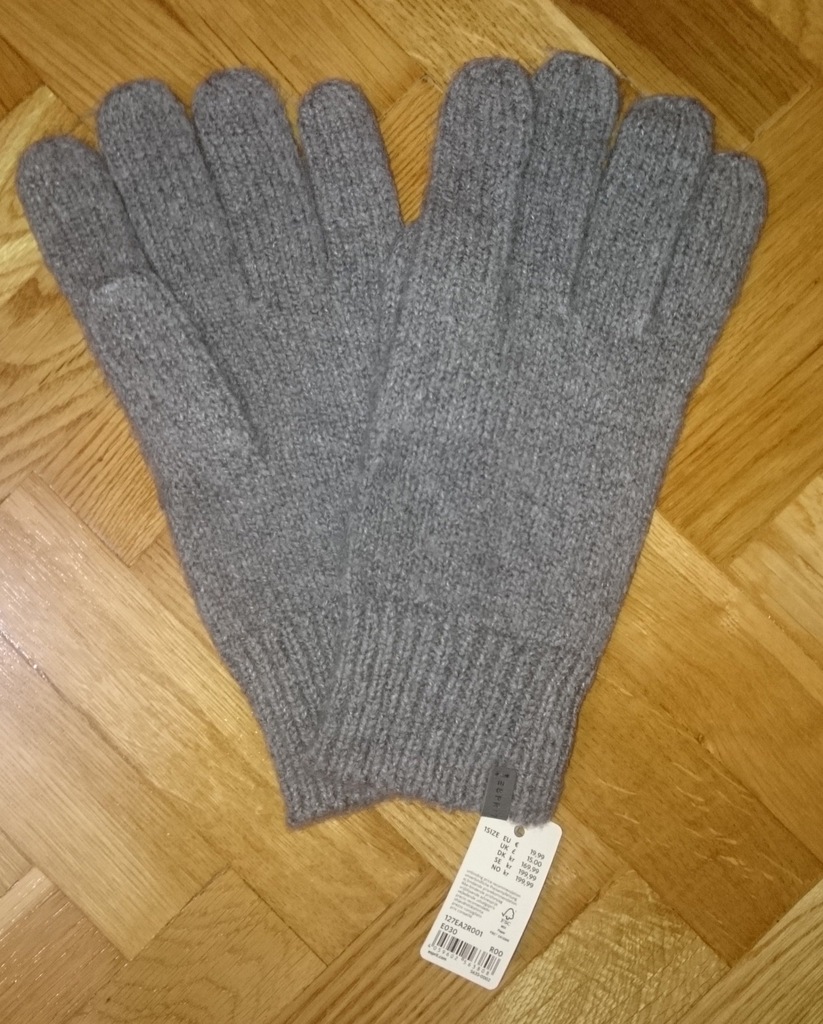 Rękawiczki męskie Esprit szare