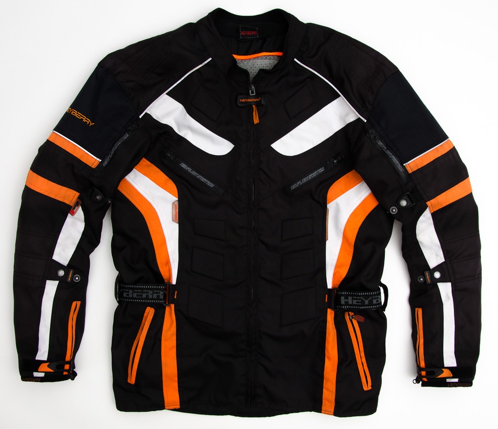 Heyberry Motorradbekleidung Motorradjacke Textil Schwarz