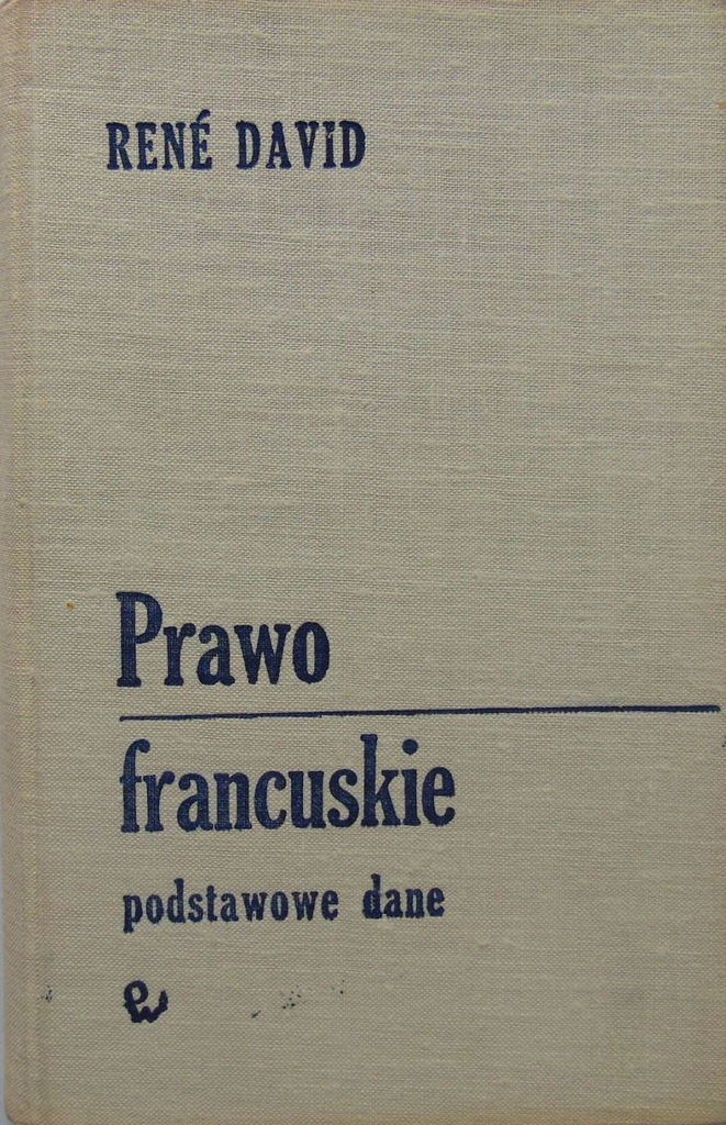 Prawo francuskie podstawowe dane Rene David