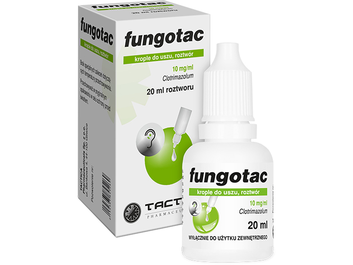 AP Fungotac krople zakażenia uszu grzybica - 20ml