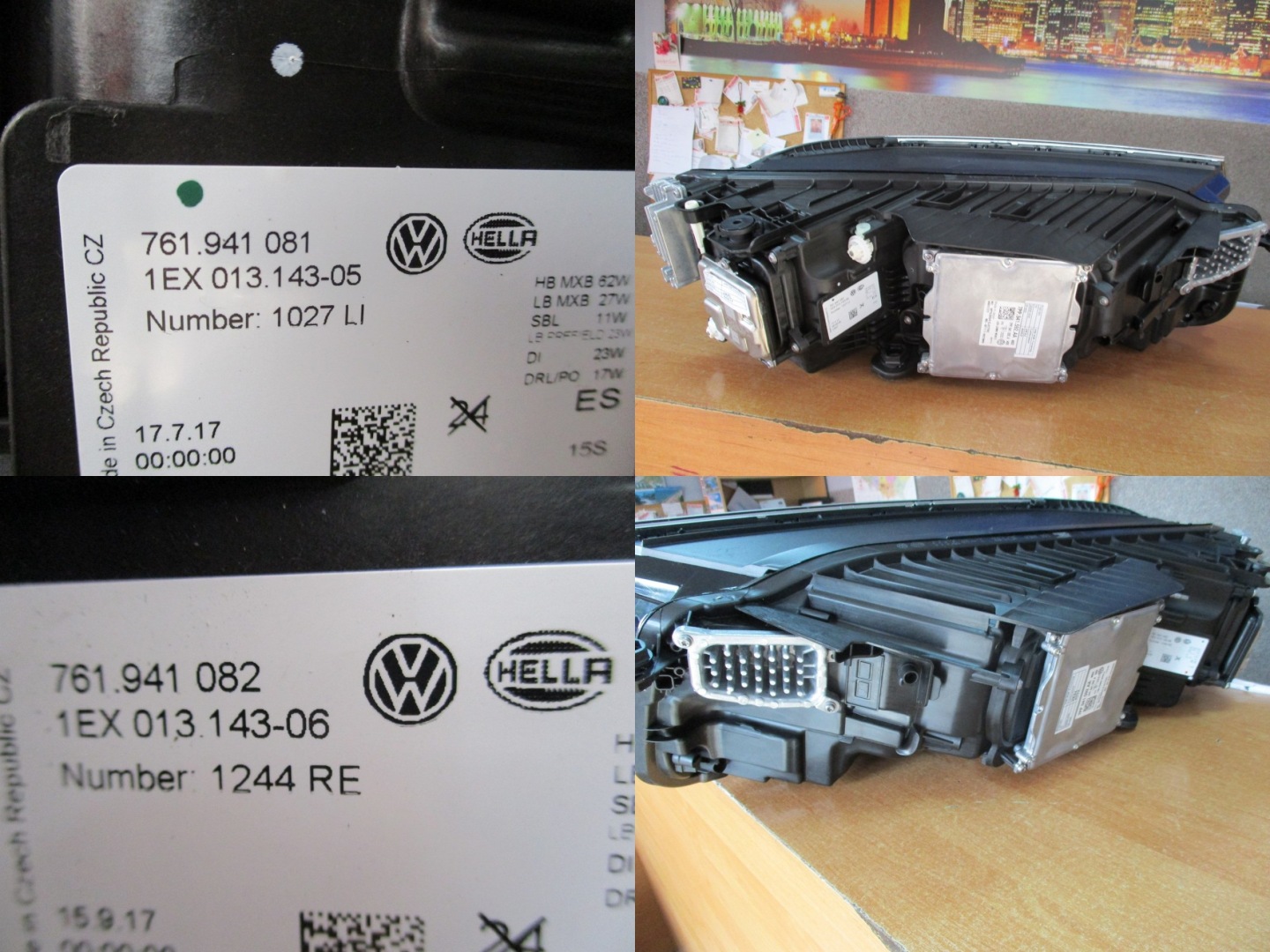 light lights MATRIX VW Touareg 17r 761941081 761941082