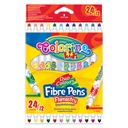 FLAMASTRY DWUKOLOROWE 12szt / 24 KOLORY COLORINO