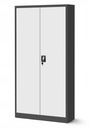 Vysoká kovová kancelárska skriňa lekárska JAN NOWAK JAN H: antracitovo biela Výška nábytku 195 cm
