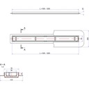Nízky lineárny odtok 60 cm pod dlažbu + izolácia Hĺbka 25 mm