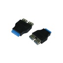 Переходник с внутреннего USB 3.0 19pin на 2x USB 3.0