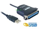 TESTOWANY ADAPTER USB 2.0 na LPT MĘSKI 36 PIN Długość kabla 0.8 m