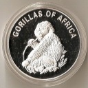 УГАНДА 1000 ШИЛЛИНГОВ 2003 ГОДА GOILLA PROOF 38 мм ТИП 4