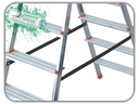 Hliníkový rebrík Krause dopplo 120410 obojstranný so stupňami 2x5 silný Možnosť rozloženia rozkladacia