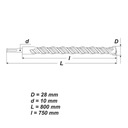 Vrták do betónu SDS-Plus 28 x 800 mm Kód výrobcu DR-12-097