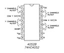 4052: Analógový multiplexor/demultiplekser - 2ks Výrobca Inna