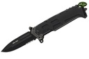 Skladací nôž Mil-Tec Assault G10 Black (15325500) Čepeľ čiastočne zúbkované