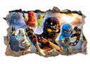 Наклейка на стену с плакатом LEGO NINJAGO! 3D XL!