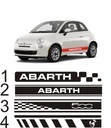 Fiat 500 Abarth Наклейки, наклейка, упаковка