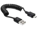 USB — спиральный кабель Micro USB типа A — B Щецин