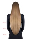 Prírodné vlasy pripevnené na keratín 60cm 0,8g 20 kusov - farba č.16 Dĺžka vlasov 60 cm
