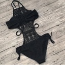 JEDNODIELNE PRELAMOVACIE PLAVKY MONOKINI ZOŠTÍHĽUJÚCE PLAVKY XS Dominujúci materiál polyester