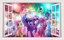 Наклейка My Little Pony 3D вид из фильма из окна