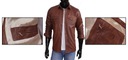 Kožená bunda Meska DORJAN WIL217 Košeľa XL Odtieň čokoládový