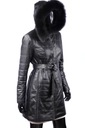 Dámsky kožený kabát Zimný DORJAN ANG450_4 XL Kapucňa s kapucňou
