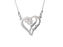 Strieborný náhrdelník Srdce s dvoma menami AG925 Značka Asimex Plus