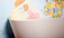 Настольный блокнот - Политическая карта мира + другие данные, польский производитель