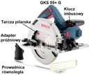 NA2 Bosch GKS 55+ G Kotúčová píla 1200W 165mm Hĺbka rezu pri 45 stupňoch 48 mm