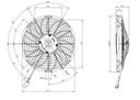 Axiálny ventilátor 24V 255mm/10' typ spal VA11-BP12 Katalógové číslo dielu 5 702 110 240 002