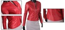 Červená dámska kožená bunda Chanelka prírodná koža DORJAN CHA464 L Kolekcia Damska