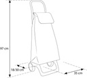 Rolser taška nákupný vozík nylon bez vzoru Hĺbka (krátka strana) 30 cm