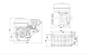 SPAĽOVACÍ MOTOR gx160 HRIADEĽ 20 mm 6,5KM ŠTARTÉR Štart elektrický manuálny