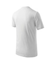 Pánske bavlnené tričko Heavy 200g biele M Výstrih okrúhly