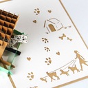 Búda Pre Psa, 3d karta, Zvieratá, Dom, Pes Šírka produktu 13 cm
