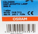 OSRAM HALOGEN OPTIC 64722 FKB T/13 650W 240V P28s Trieda energetickej účinnosti E