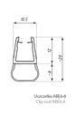 Уплотнитель для душевой кабины 62см ABE 6-8
