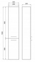 SLOUPEK LARA BIELA 150x30 (S926-007-DSM) /RA/ Typ stojacy